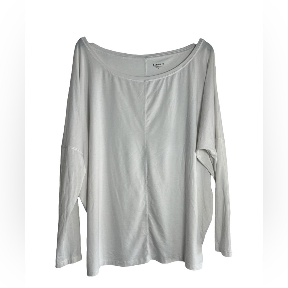 Athleta White Essence Flow Top